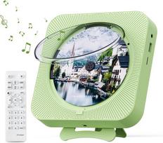 Muzikinis centras Nešiojamas CD grotuvas su Bluetooth, LED ekranu ir dviem garsiakalbiais, žalias