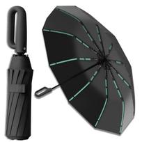 Skėtis juodas automatinis ANTI-UV sulankstomas V2