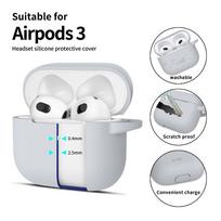 Tech-Protect Silikoninis Kabliuko Dėklas Apple AirPods 3 - Pilkas