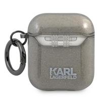 Karl Lagerfeld KLA2UCHGK AirPods 1/2 dėklas juodas/juodas blizgis Choupette