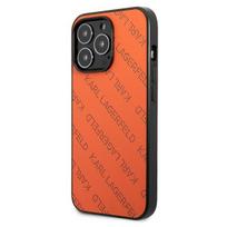 Karl Lagerfeld perforuotas viso paviršiaus dėklas iPhone 13 Pro / 13 6.1" - Oranžinis