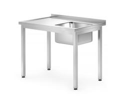 Stalas su kriaukle – susukamas varžtais, gylis 700 mm, HENDI, Profi Line, 1000x700x(H)850mm