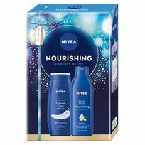 NIVEA_SET Maitinamasis "Moments Of Joy Creme Care" dušo želė 250ml + turtingas maitinamasis kūno pienelis 250ml
