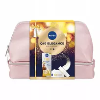 NIVEA_SET Q10 Elegance Q10 Anti-Wrinkle Expert veido serumas 30ml + Q10 Anti-Wrinkle Expert kremas nuo raukšlių SPF15 50ml + kosmetinė