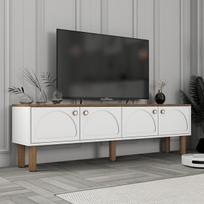 TV staliukas Asir, 180x53x35 cm, baltas