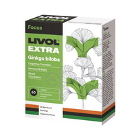 Livol EXTRA Ginkgo Biloba – 60 tablečių koncentruotam Ginkgo biloba ekstraktui
