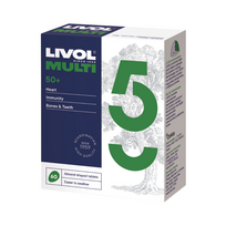 Livol MULTI Suaugusiems 50+ – Vitaminų ir mineralų kompleksas 50+ amžiaus grupei (60 tabl.)