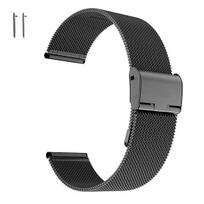 BestAccessories, „Milanese“ laikrodžio dirželis, plotis 20 mm, juodos spalvos