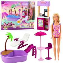 Lėlė Anlily su paplūdimio rinkiniu Lean Toys, 30 cm