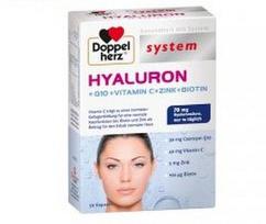 Doppelherz HYALURON + Q10 + Vitaminas C + Cinkas + Biotinas, N30 (Dabar -2%)
