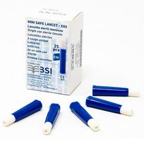 Lancetai vienkartiniai sterilūs MINI SAFE LANCET, 25 vnt.