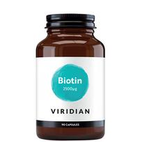 Grožiui VIRIDIAN BIOTIN, 2500 µg, 90 kapsulių (Dabar -8%)