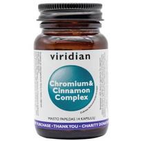 Svorio kontrolei VIRIDIAN CHROMIUM AND CINNAMON COMPLEX KIT,14 kapsulių (-40% perkant 2 vnt.)