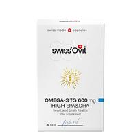 Žuvų taukai Omega-3 TG SWISSOVIT, 600 mg, 30 kapsulių (Dabar -13%)