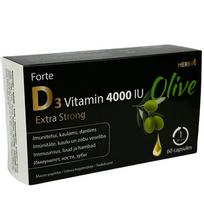 Vitaminas D3 4000TV OLIVE FORTE EXTRA STRONG, 60 kaps. (Dabar -12%)