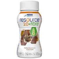 Medicininis kavos skonio gėrimas NESTLE RESOURCE 2.0 + FIBRE, 4 x 200 ml (-15% perkant 2 vnt.)