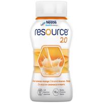 Medicininis mangų ir ananasų skonio gėrimas NESTLE RESOURCE 2.0, 4 x 200 ml