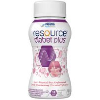 Medicininis braškių skonio gėrimas NESTLE RESOURCE DIABET PLUS, 4 vnt. x 200 ml (-15% perkant 2 vnt.)