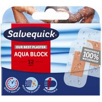 Vandeniui atsparūs pleistrai SALVEQUICK AQUA BLOCK, 12 vnt.