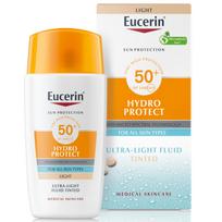 Atspalvį suteikiantis veido fluidas nuo saulės EUCERIN SUN HYDRO PROTECT SPF50+, 50 ml  (-40% perkant 2 vnt.)
