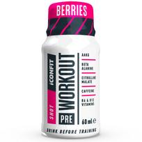 Uogų skonio gėrimas prieš treniruotę ICONFIT PRE WORKOUT, 60 ml (-35% perkant 3 vnt.)