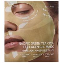 Kolageno gelinė veido kaukė NACIFIC GREEN TEA CICA COLLAGEN GEL MASK, 35 g (Dabar -2%)