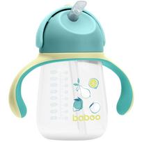 Gertuvė su silikoniniu šiaudeliu, 9+ mėn BABOO, 260 ml