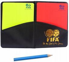 Teisėjo kortelių dėklas su užrašų knygute fifa teisėjo rinkinio dovana
