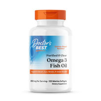 Doctor’s Best Purified & Clear Omega 3 Fish Oil 1000 mg – 120 aliejinių kapsulių