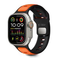 Tech-Protect IconBir Line apyrankė skirta Apple Watch 44 / 45 / 46 / 49 mm – juodos spalvos ir oranžinės spalvos