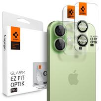 Spigen Optik Pro GLAS.TR ”EZ FIT” kameros apsauga 2-pack skirtas Apple iPhone 16 / 16 Plus / 17 – Green