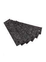 Veltinio audinio rankenėlės 6 vnt., Leander (Grey)