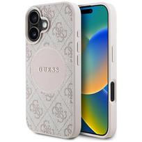 Guess 4G Circle Classic Logo MagSafe iPhone 16 dėklas - Rožinis