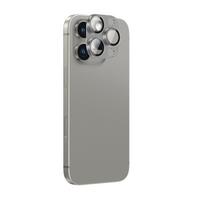 AmazingThing oro transporto klasės aliuminio lydinio grūdintas stiklas iPhone 16 Pro / 16 Pro Max kameros objektyvui - Pilka