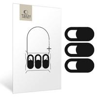 Tech-Protect Cam Fit+ 3 dalių nešiojamojo kompiuterio kameros dangtis - juodas