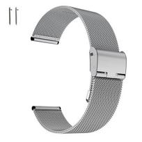 BestAccessories, milaninė apyrankė laikrodžiui, 20 mm pločio, sidabrinės spalvos