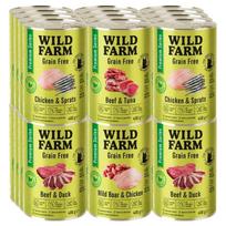 WILD FARM Premium Grain Free Mix skoniai 24x400g – be grūdų kačių maistas