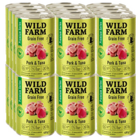 WILD FARM Premium Grain Free Pork and Tuna 24x400g - maistas katėms be grūdų