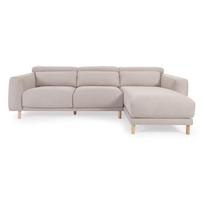 Smėlio spalvos kampinė sofa (dešinysis kampas) Singa - Kave Home