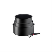 TEFAL Pot Set, 4 pcs | L7649453 Ingenio Ultimate | Aluminum | Black