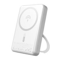 "powerbank K28" 10000 Mah Su "magsafe" Metaliniu Dėklu Ir Pd Laikikliu 22,5 W - Sidabrinis