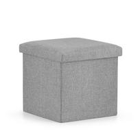 Sulankstomas Pufas M - 30x30x30cm Pilkas