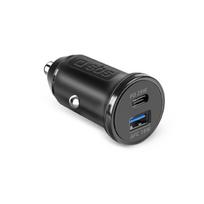 "power Delivery" Usb-a Usb-c 25w Automobilinis įkroviklis - Juodas