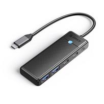 Koncentratorius Papw2ac-c3 Usb-c į Usb-a Usb-c Skirstytuvas - Juodas