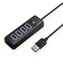 Skirstomasis šakotuvas Pw4u-u3 Usb-a - 4x Usb-a - Juodas
