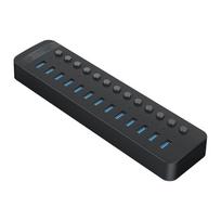 Centratorius Ct2u3-13ab Su 13x Usb-a Jungikliais - Juodas