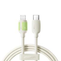 Kabelis Usb-c - "iphone Lightning" Su Fluorescenciniu Antgaliu 2 M 30 W - Smėlio Spalvos