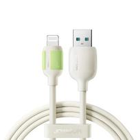 Kabelis Usb-a - Iphone Lightning Su Fluorescenciniu Antgaliu 1,2 M - Smėlio Spalvos