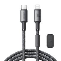 Kabelis Usb-c - "iphone Lightning" Su Magnetiniu Laikikliu Ir Organizatoriumi 1,2 M - Pilkas