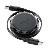 Usb-c - Usb-c Ištraukiamasis Kabelis Su 60 W Organizatoriumi - Juodas